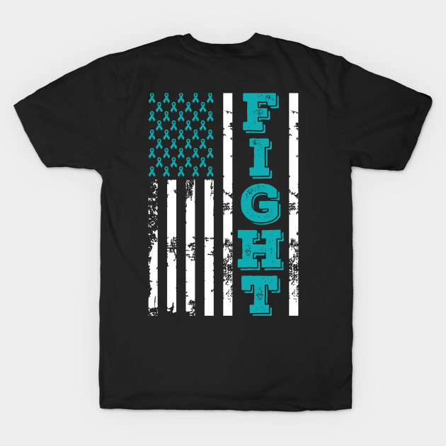 Ovarian Cancer Awareness Fight American Flag 4th Of July - Happy Independence Day by BoongMie